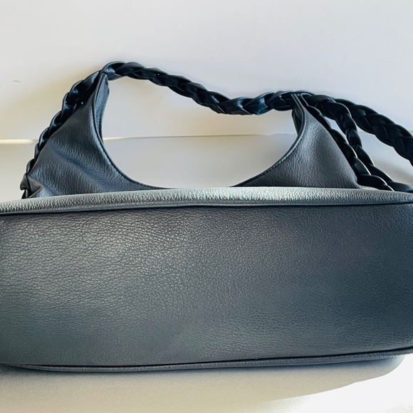 Urban Expressions Black Hobo Bag - Braided Shoulder Strap - Vegan Leather - Picture 5 of 10